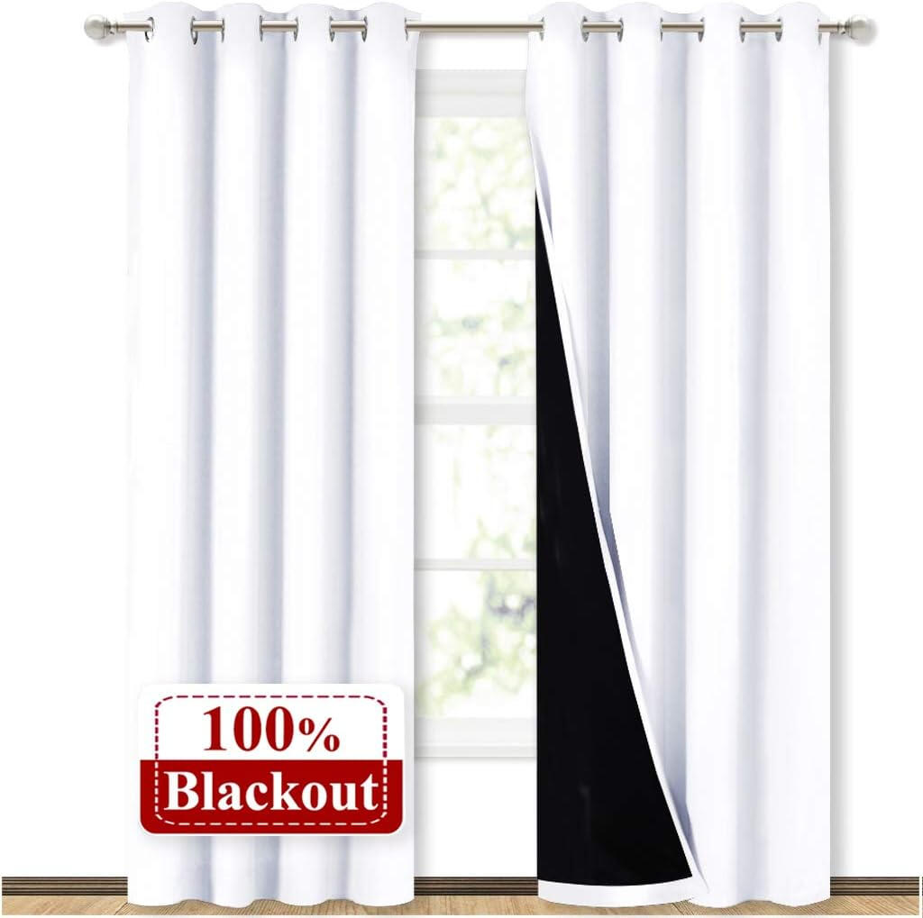 NICETOWN 100% Blackout Curtains – Total Darkness Sleep Solution NICETOWN 100% Blackout Curtains – True blackout coverage for restful sleep